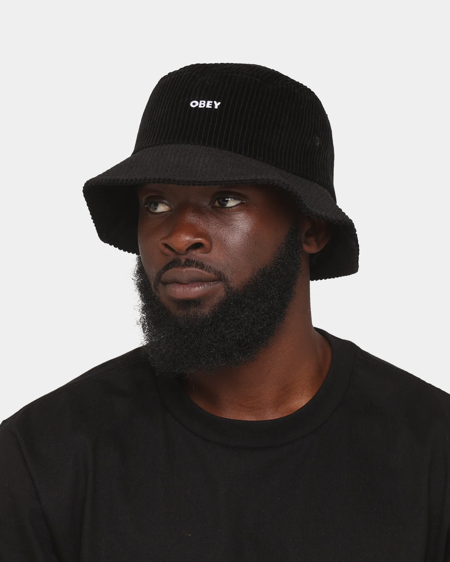 Obey Bold Cord Bucket Hat Black