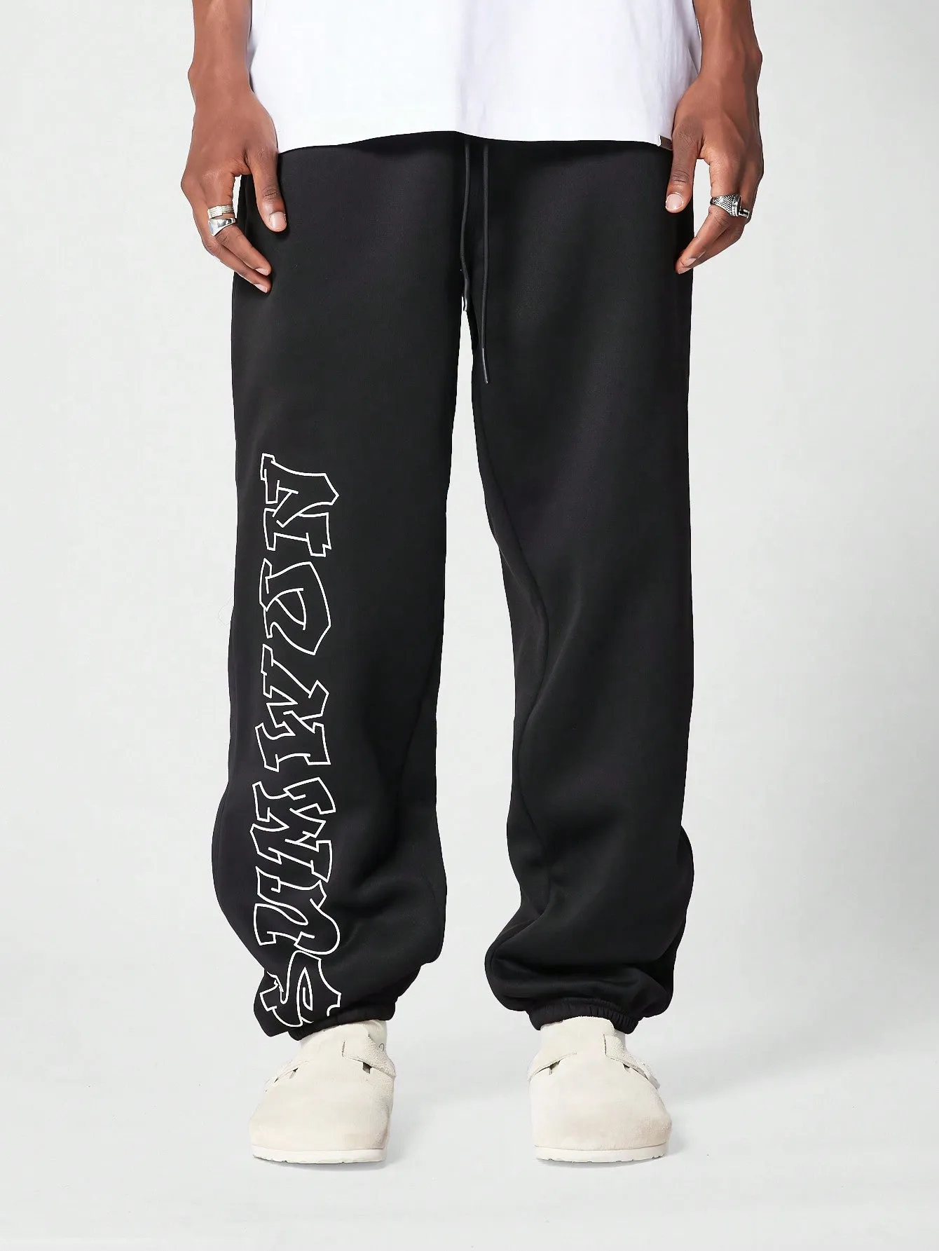 Oversized Jogger With Side Print