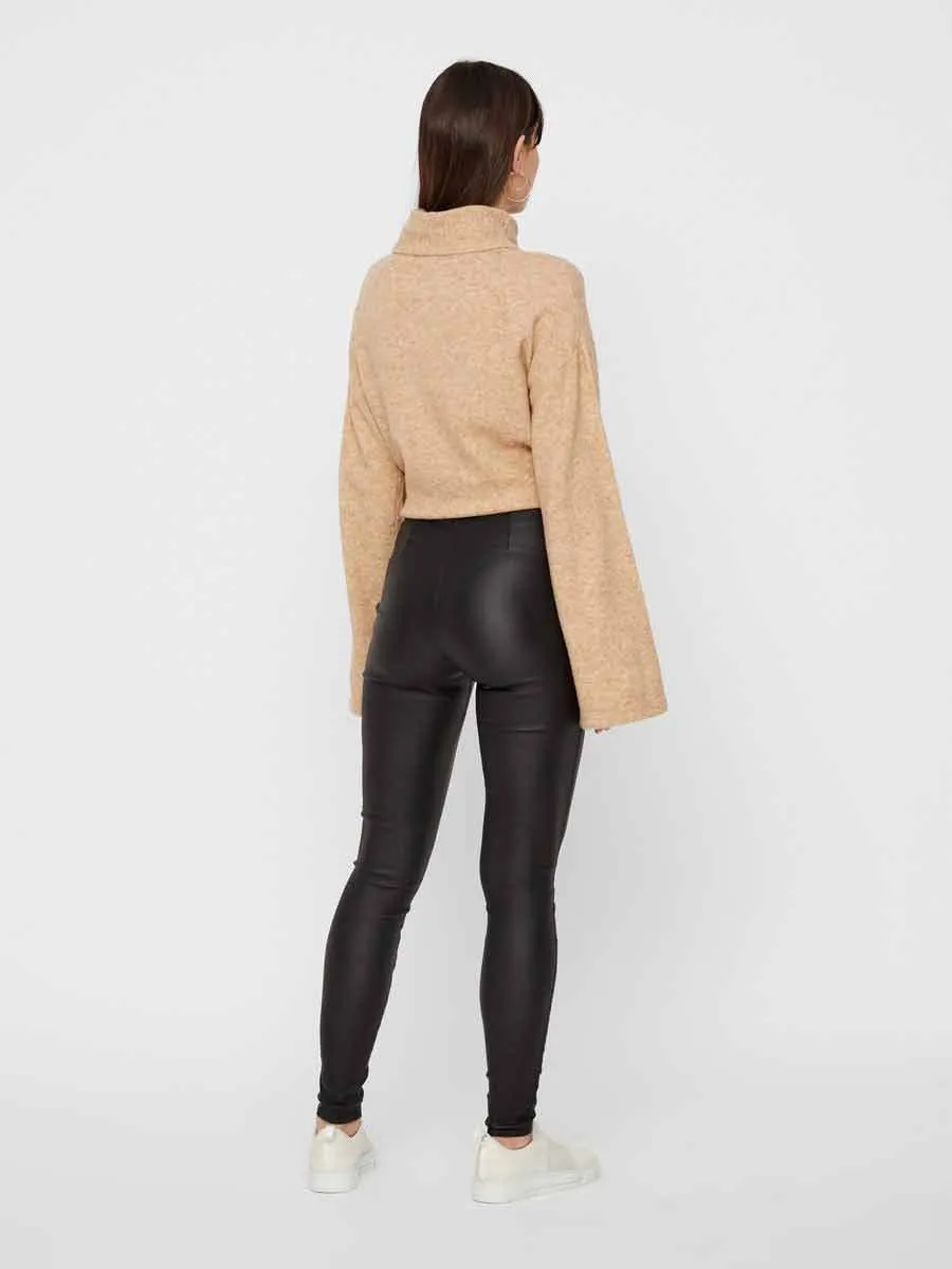 Pieces - PcSkin Paro HW Coated Leggings - Black