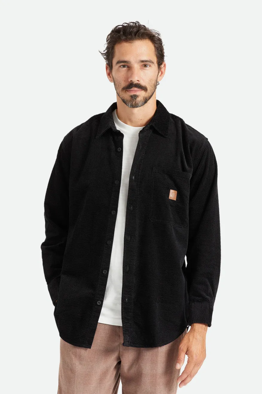 Porter L/S Waffle Corduroy - Black