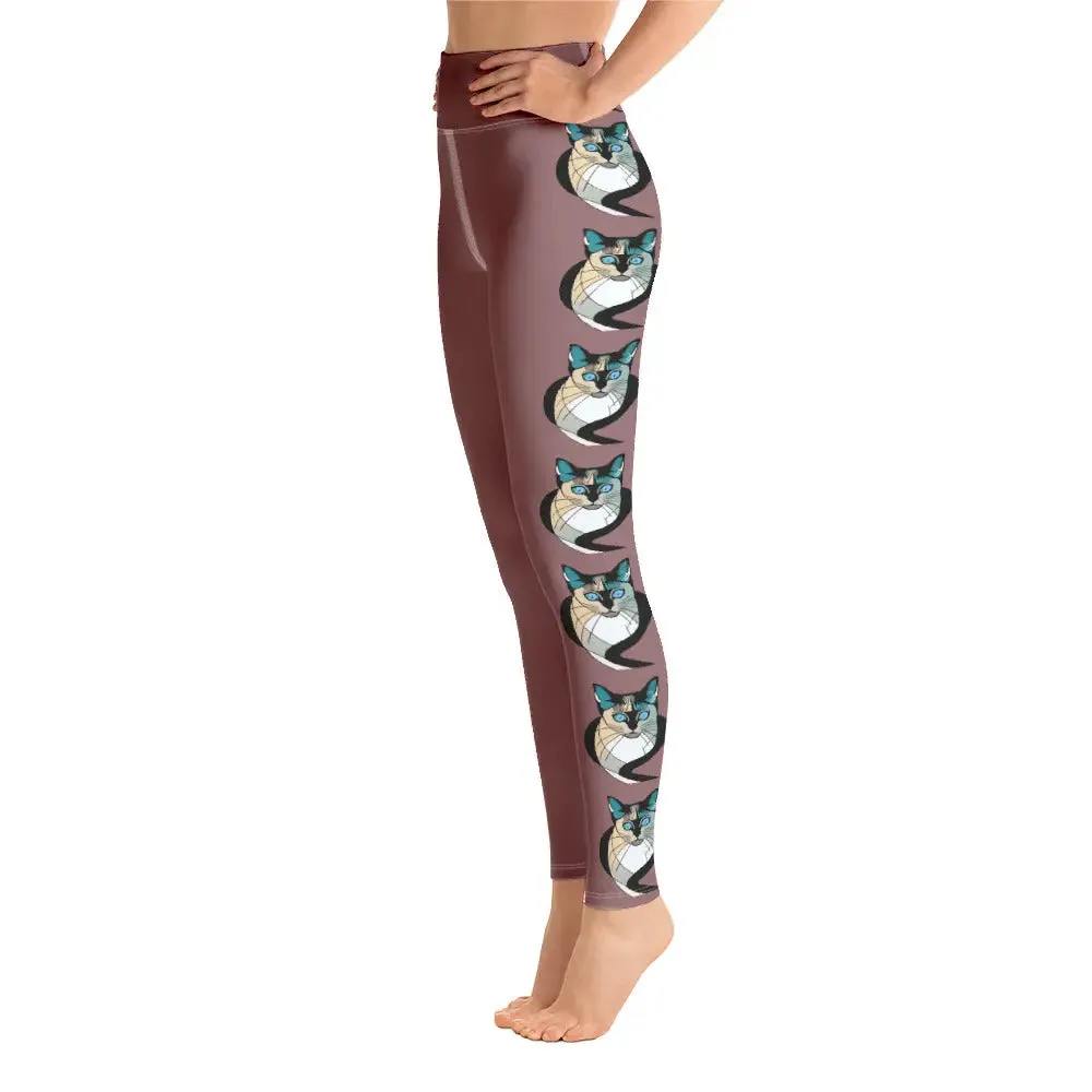 "Cat Lovers" Collection - Siamese Cat Yoga Leggings