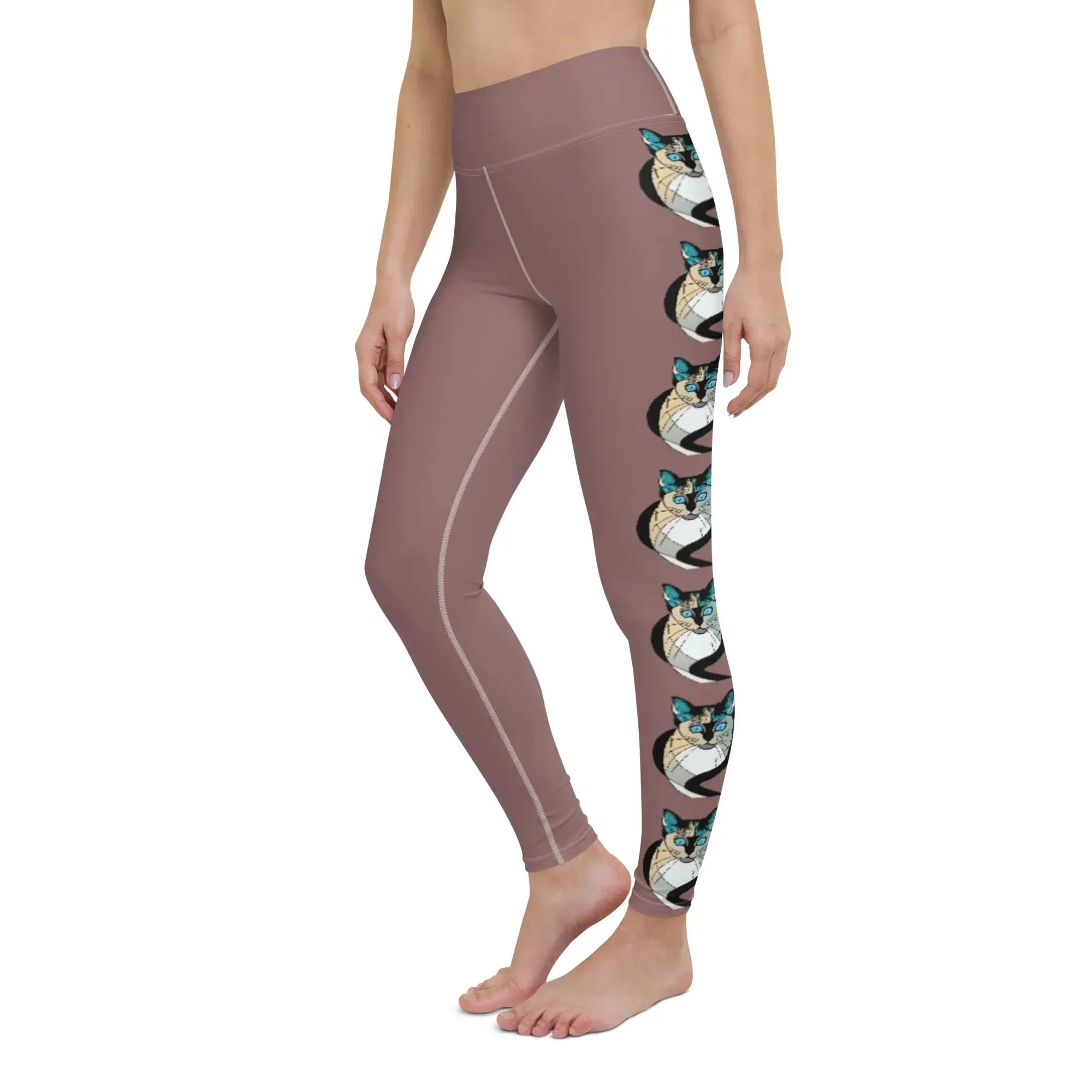 "Cat Lovers" Collection - Siamese Cat Yoga Leggings