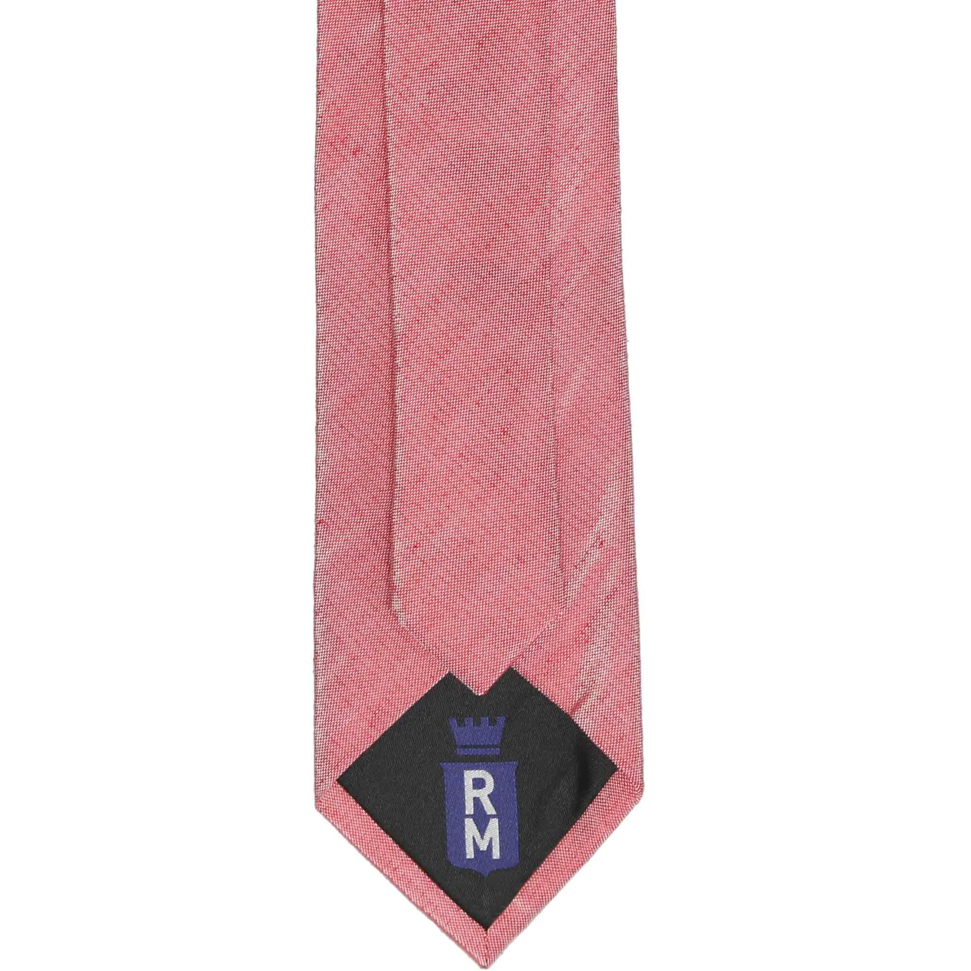 Red Regency Linen/Silk Narrow Necktie, 3" Width