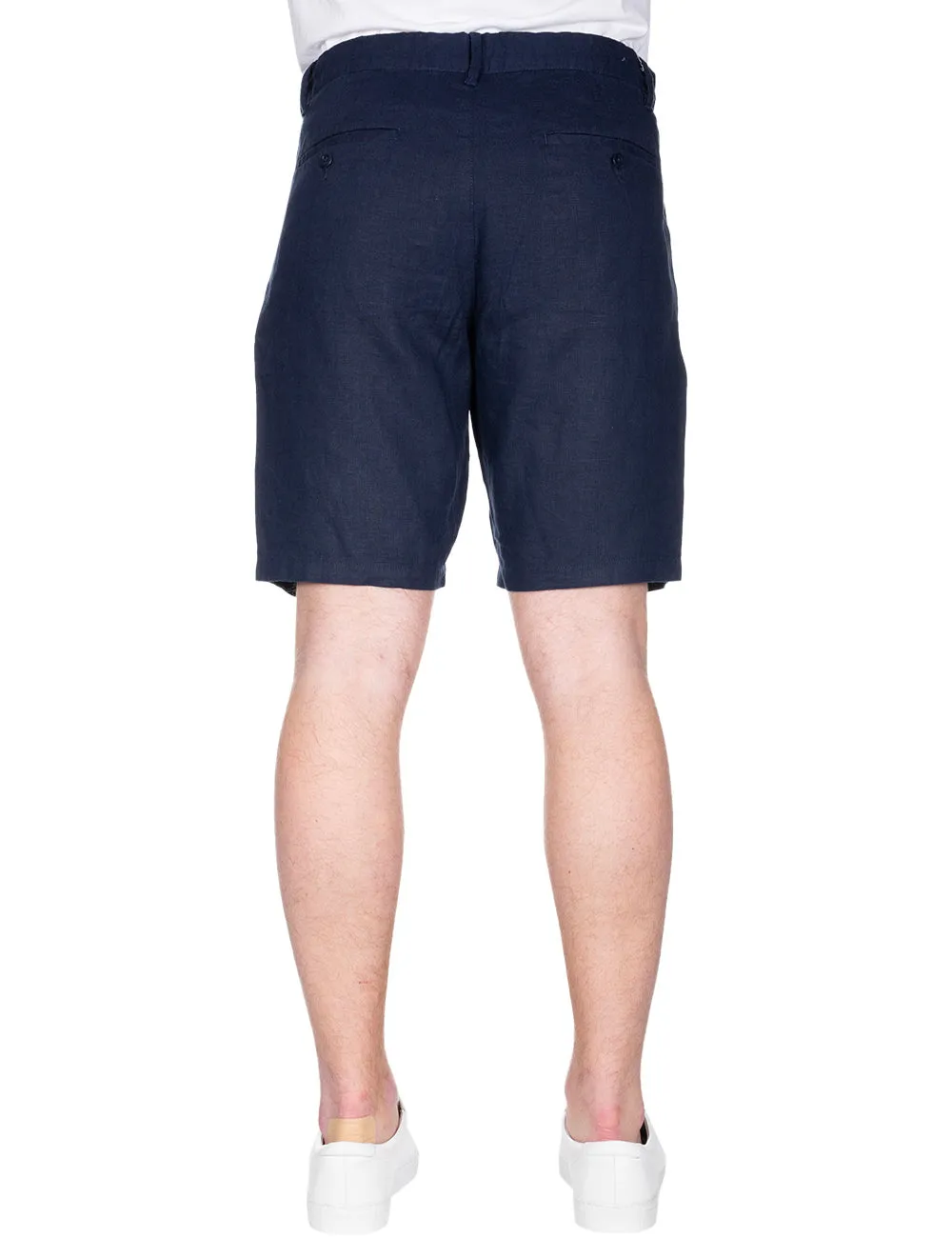 Relaxed Linen Shorts Marine