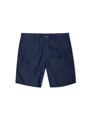 Relaxed Linen Shorts Marine