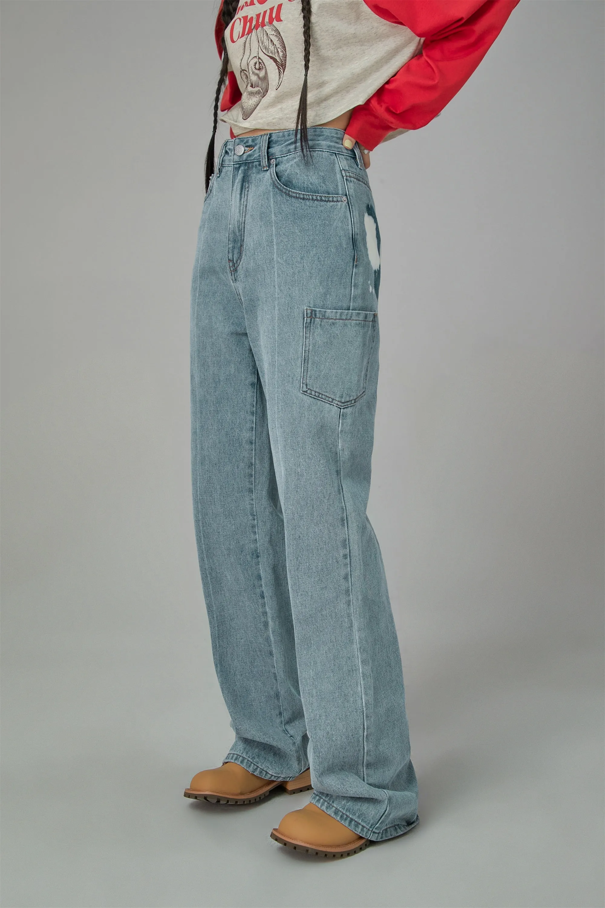 She Is Versatile Wide Pocket Jeans