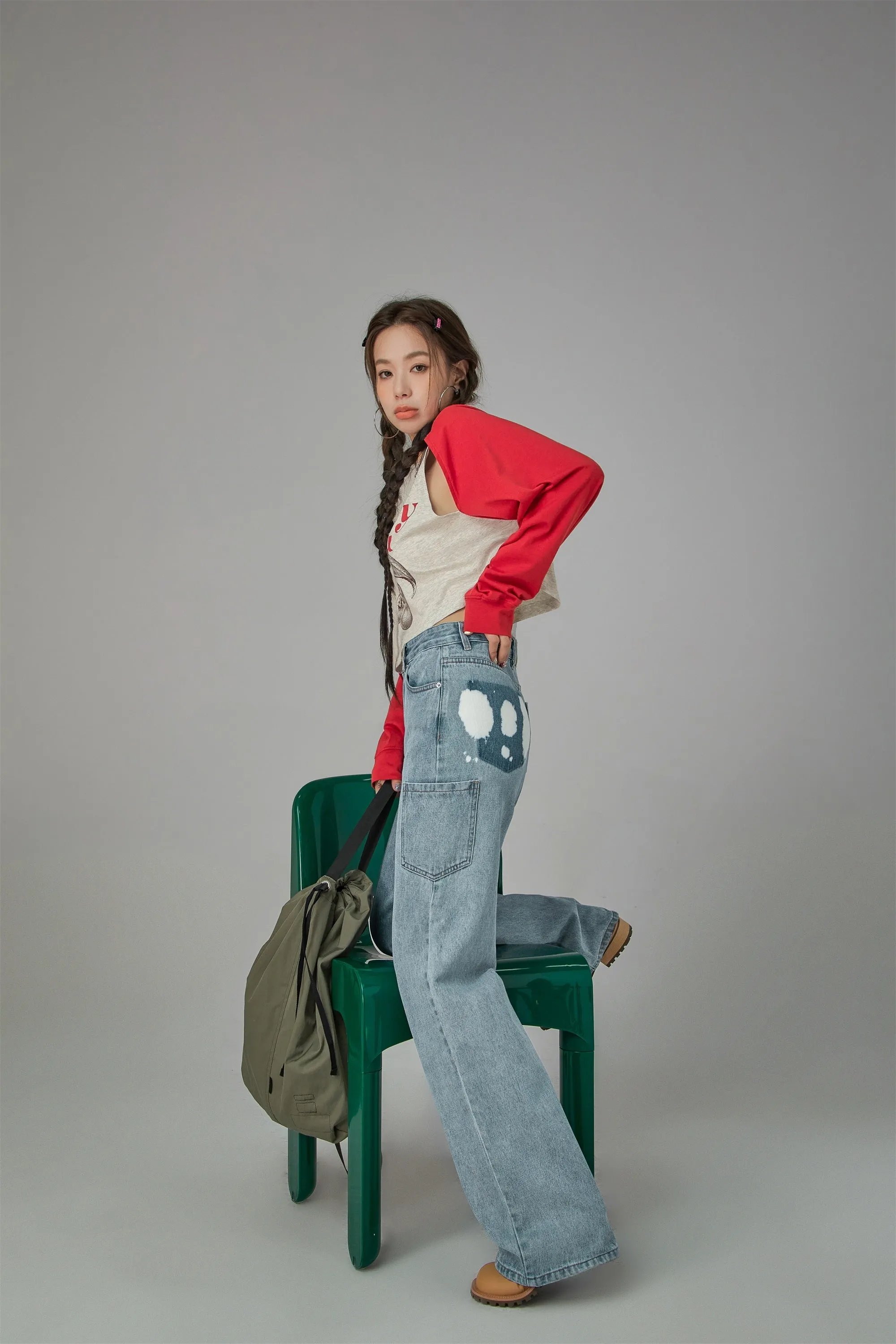 She Is Versatile Wide Pocket Jeans