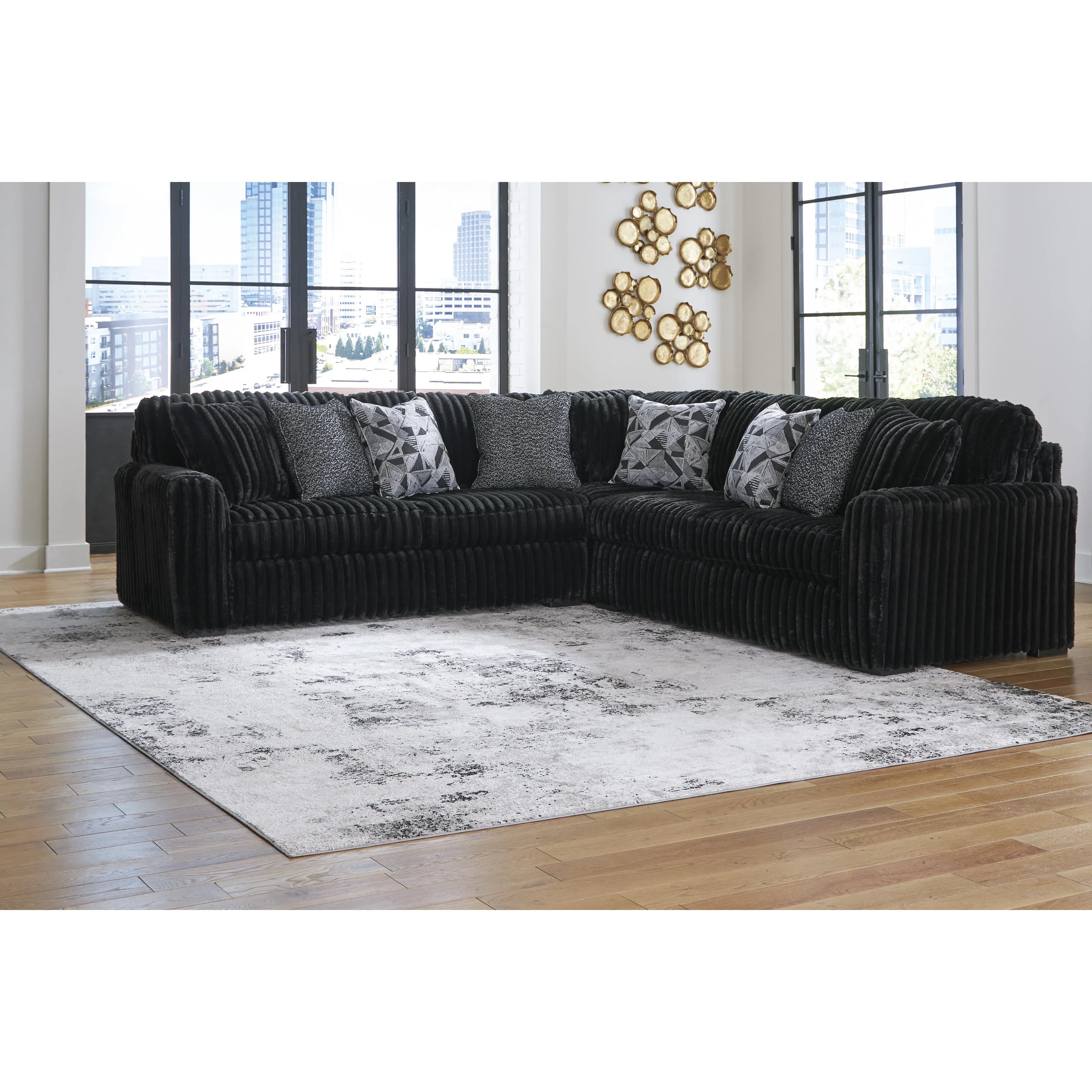 Signature Design by Ashley Midnight-Madness Fabric 3 pc Sectional 9810366/9810377/9810367