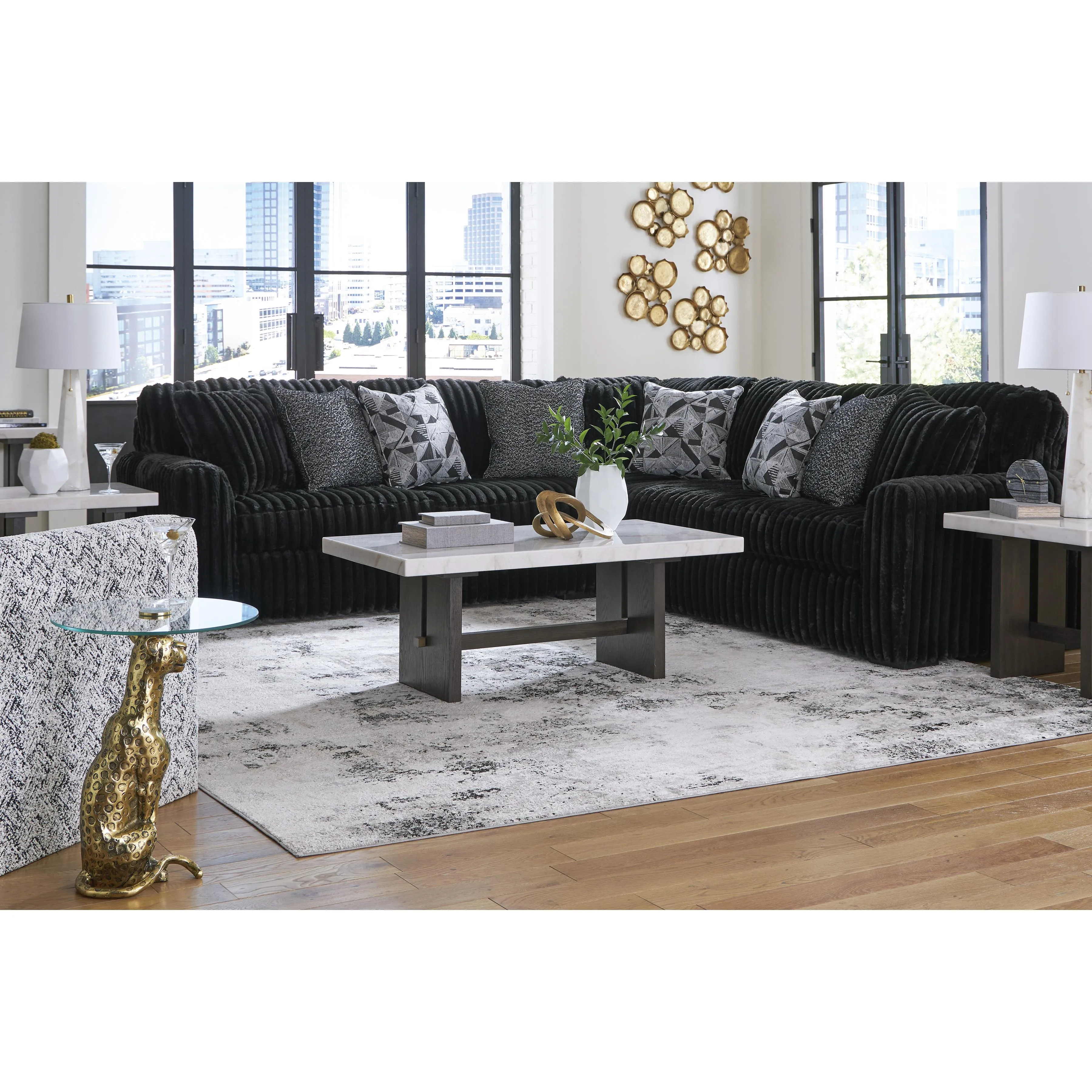 Signature Design by Ashley Midnight-Madness Fabric 3 pc Sectional 9810366/9810377/9810367