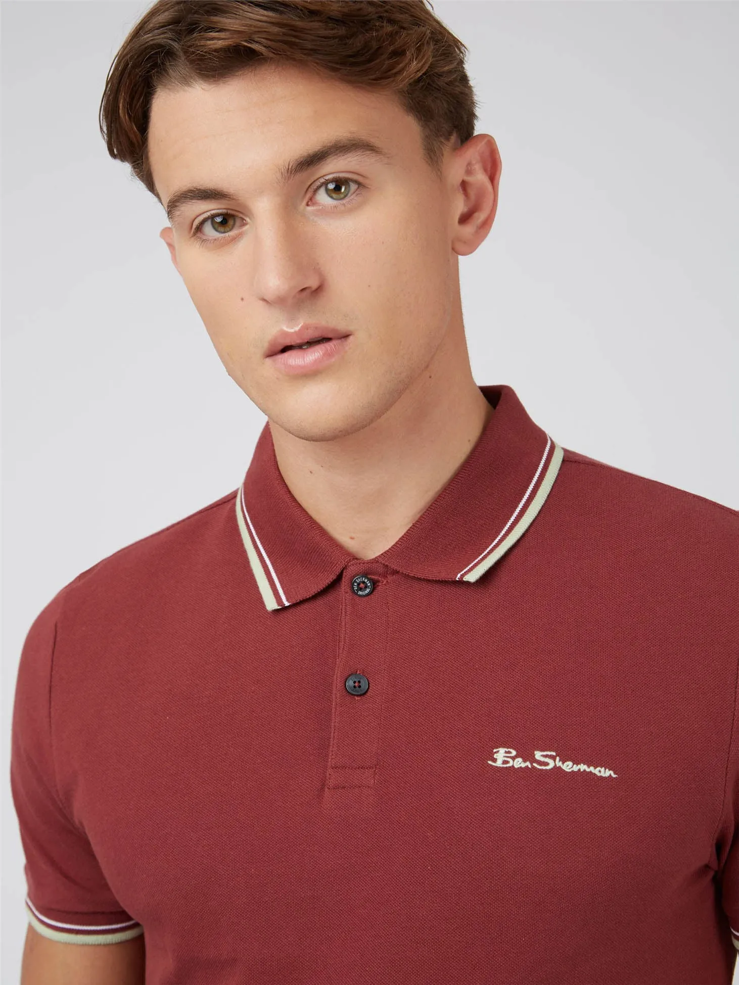 Signature polo - maroon