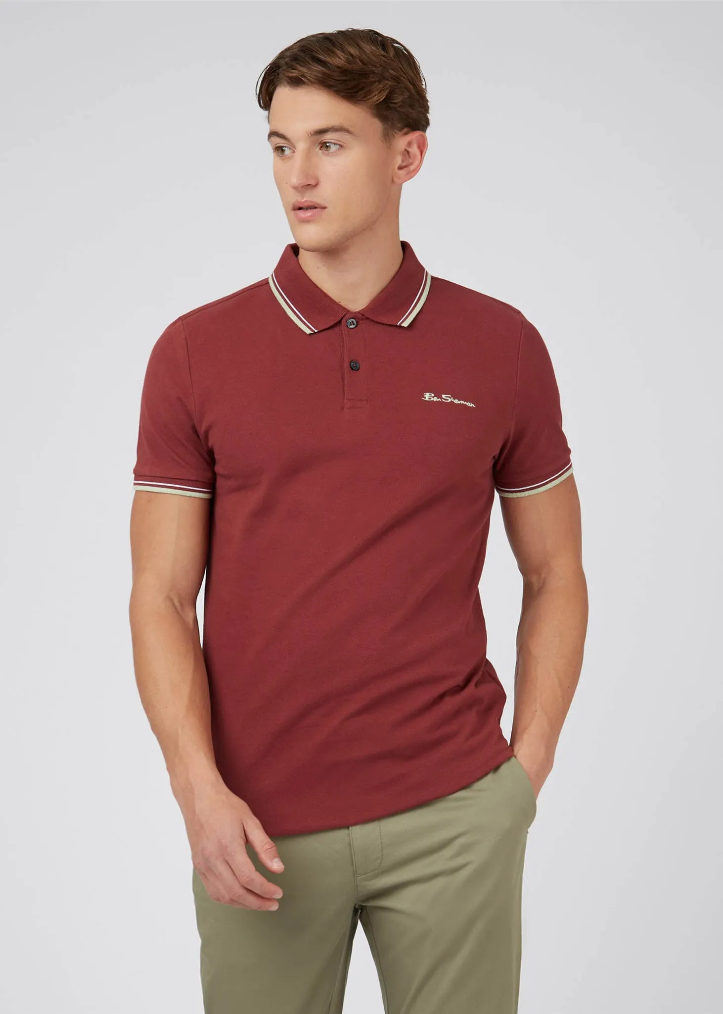 Signature polo - maroon