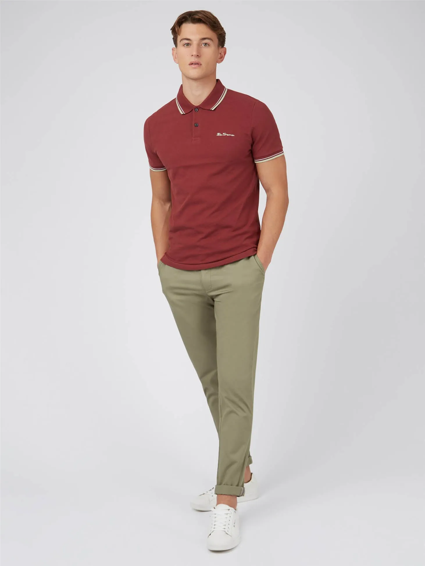 Signature polo - maroon