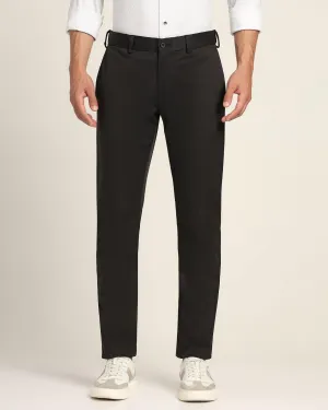 Slim Comfort B-95 Casual Black Solid Khakis - Wolf