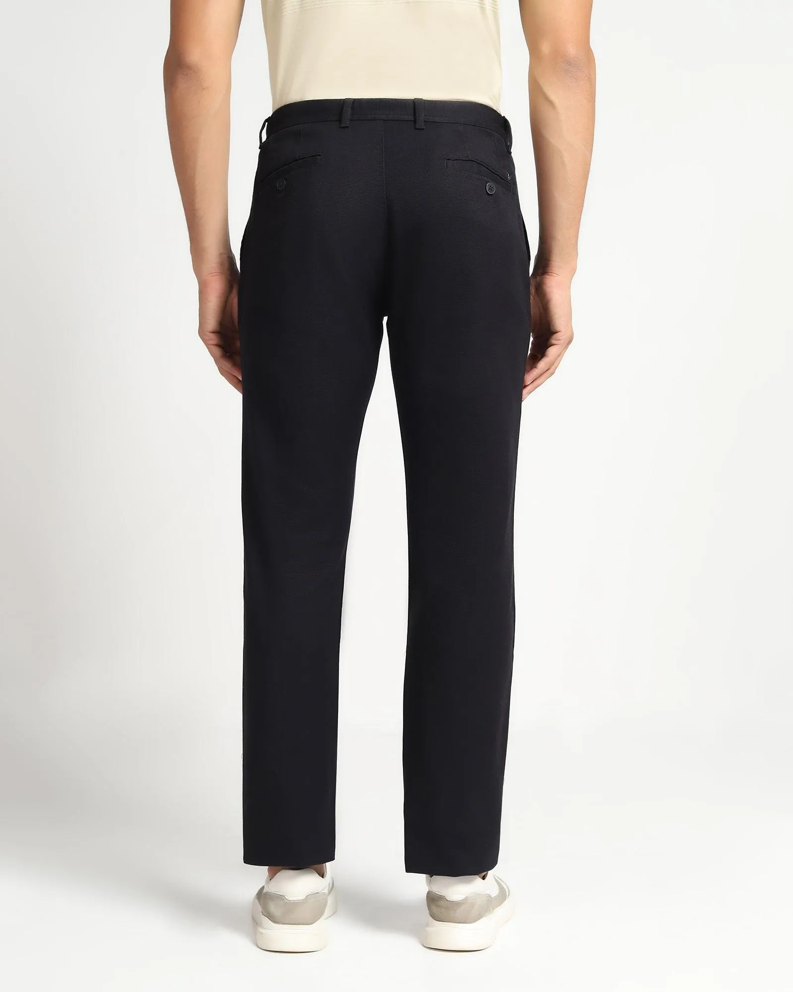 Slim Comfort B-95 Casual Black Textured Khakis - Prom