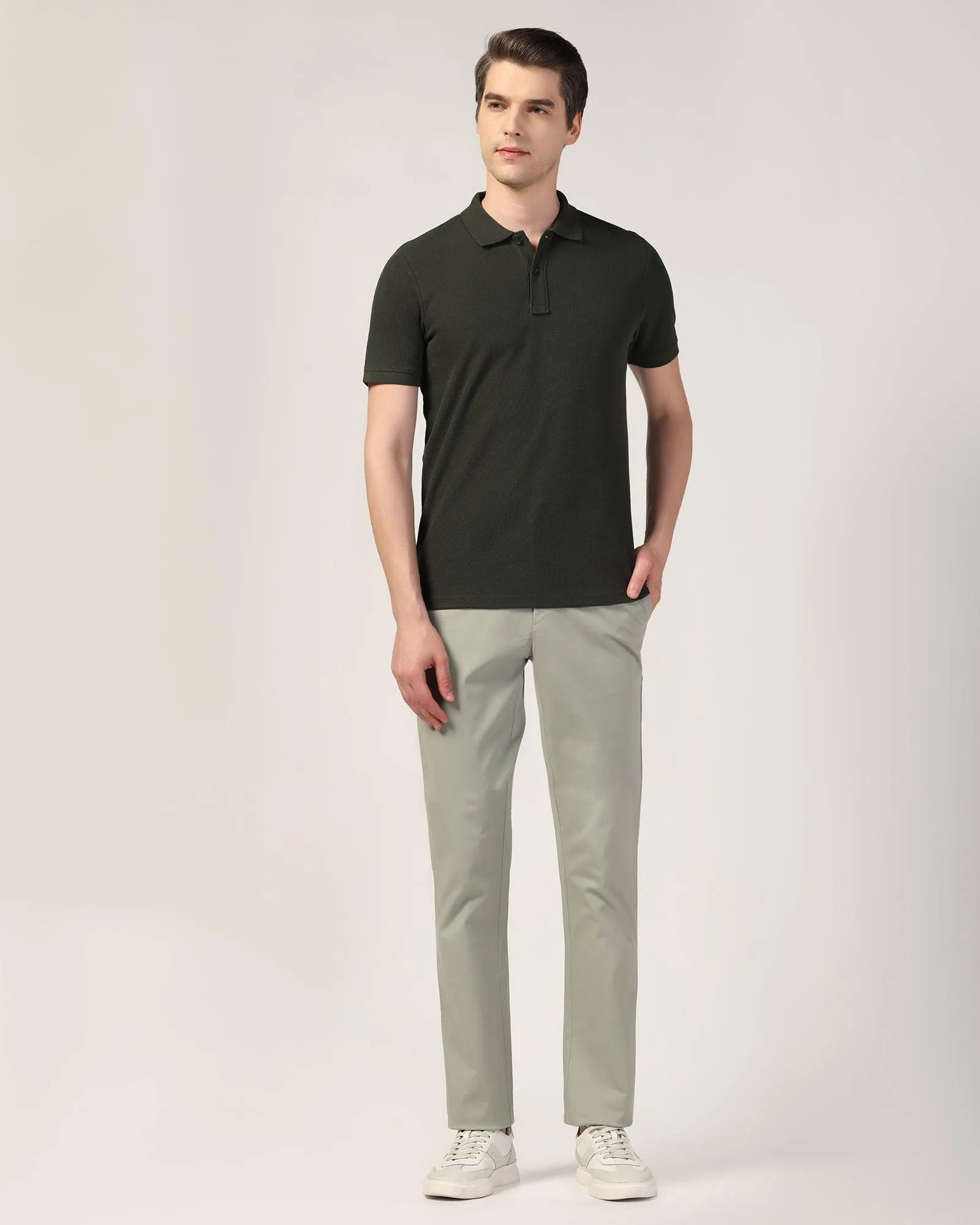 Slim Comfort B-95 Casual Pistachio Solid Khakis - Lab