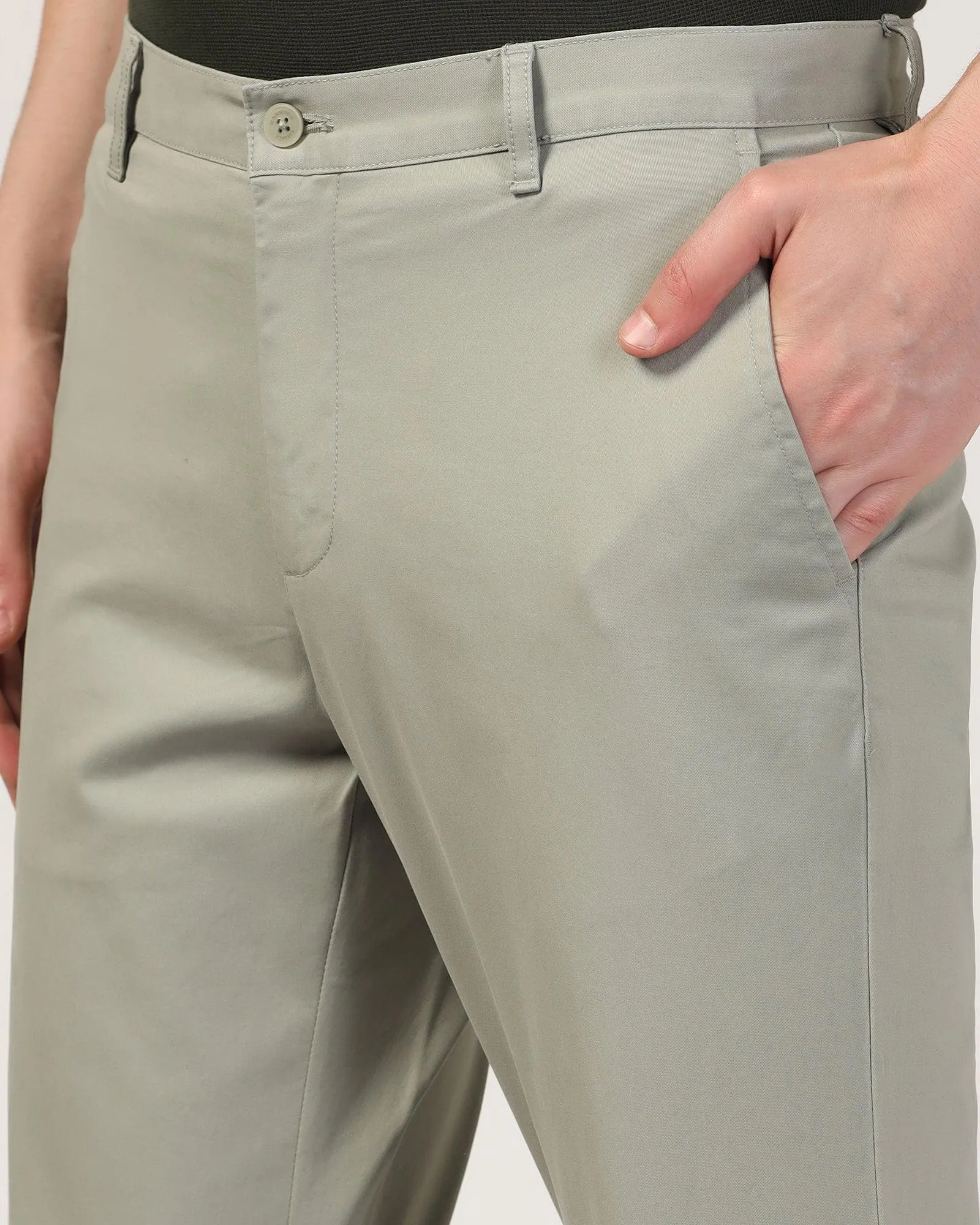 Slim Comfort B-95 Casual Pistachio Solid Khakis - Lab