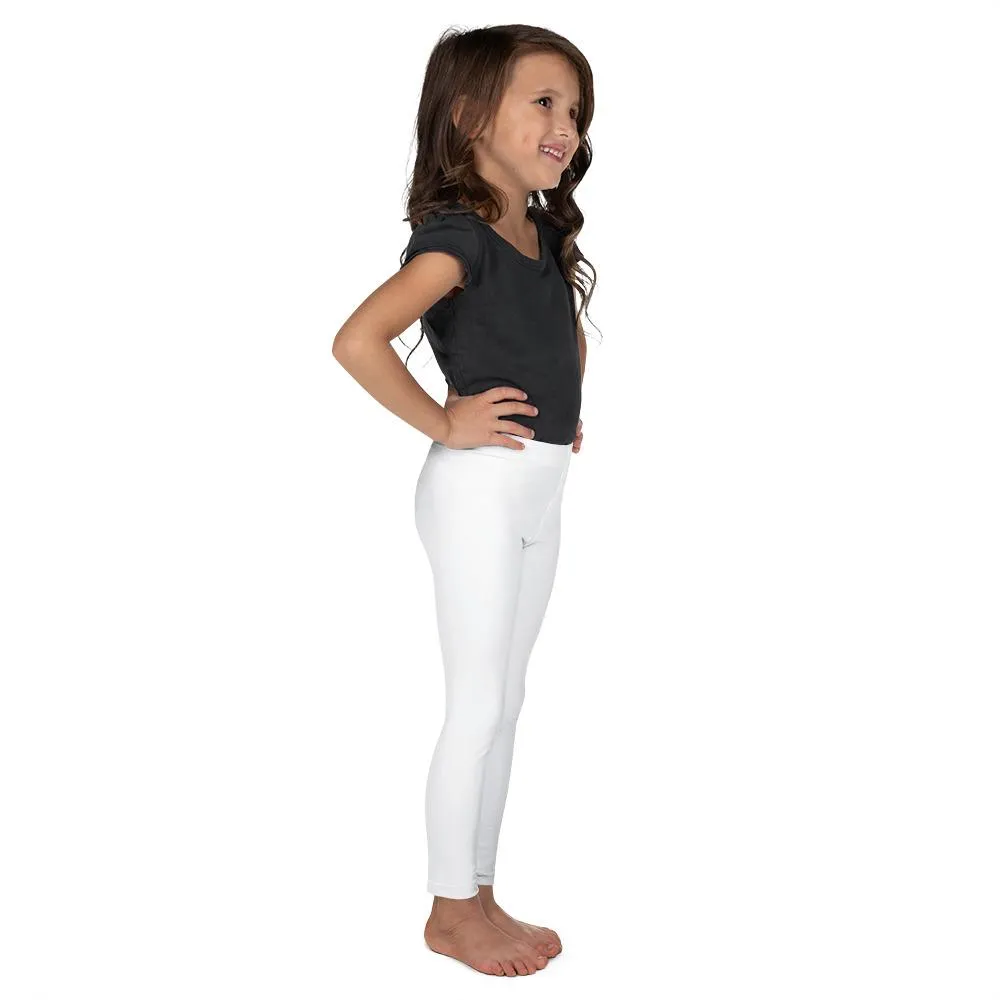 Solid White Kid's Leggings