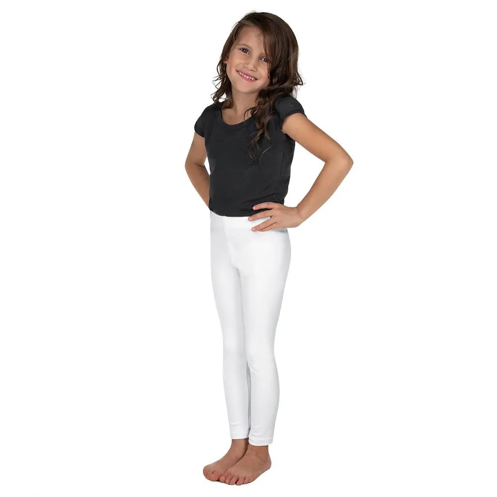 Solid White Kid's Leggings