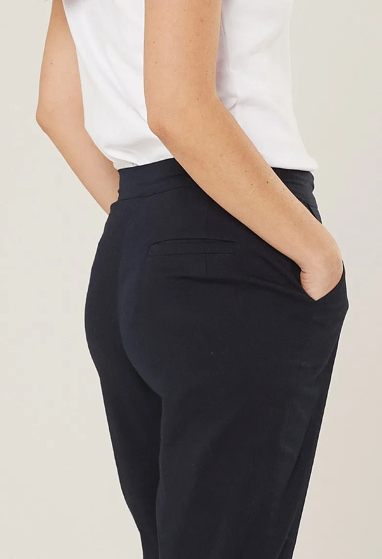 Stretch Light Poplin Folly Trouser – Navy