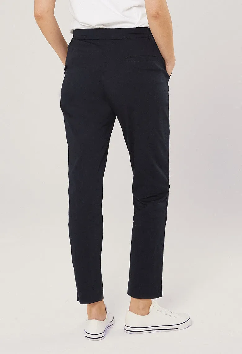 Stretch Light Poplin Folly Trouser – Navy