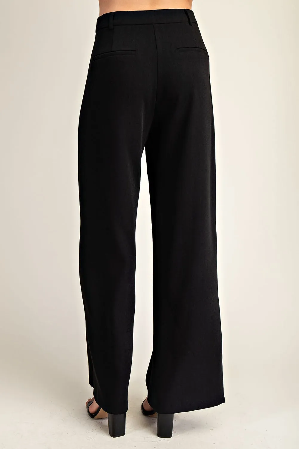 Stretch Woven Relaxed Straight Trousers