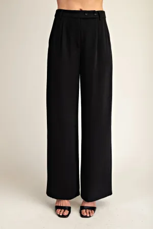 Stretch Woven Relaxed Straight Trousers