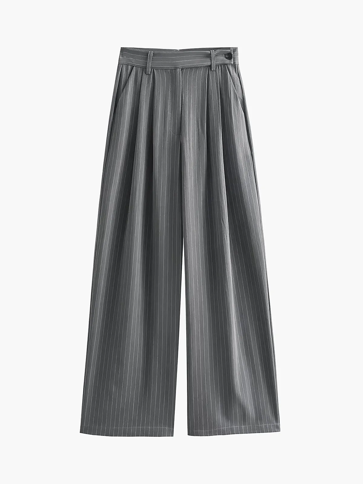 Tailored Pinstripe Graceful Wide Leg Pants