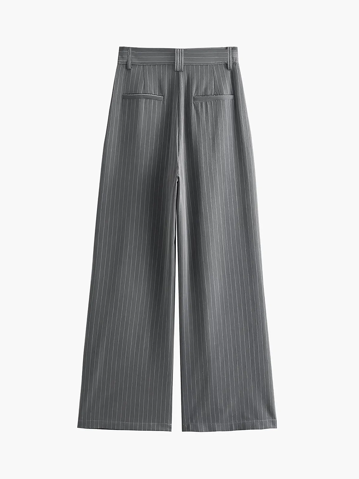 Tailored Pinstripe Graceful Wide Leg Pants