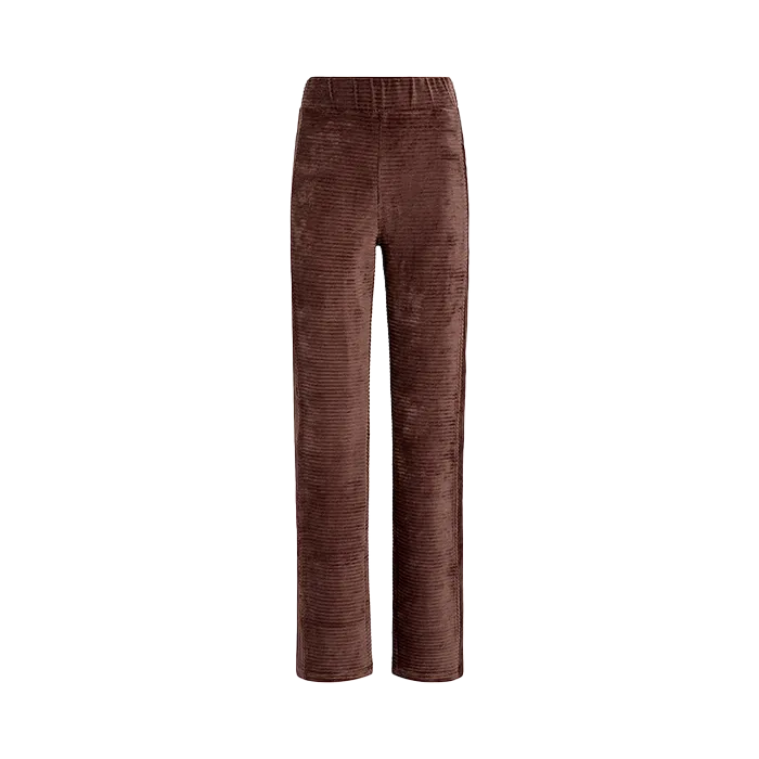 Textured Wide Leg Pant | Coffee