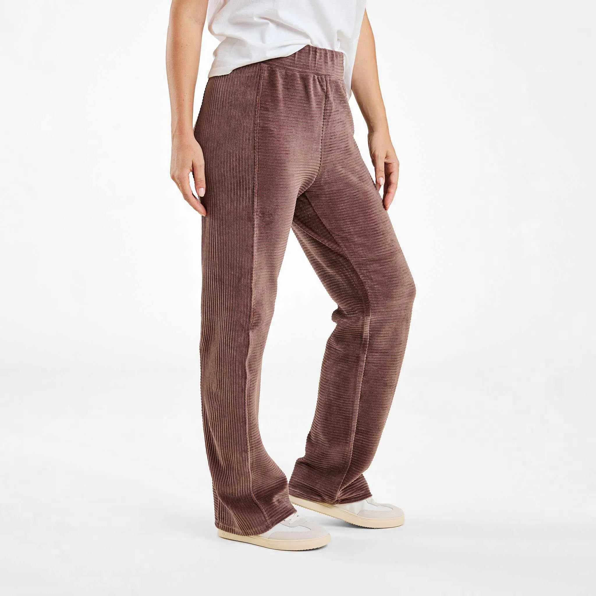 Textured Wide Leg Pant | Coffee