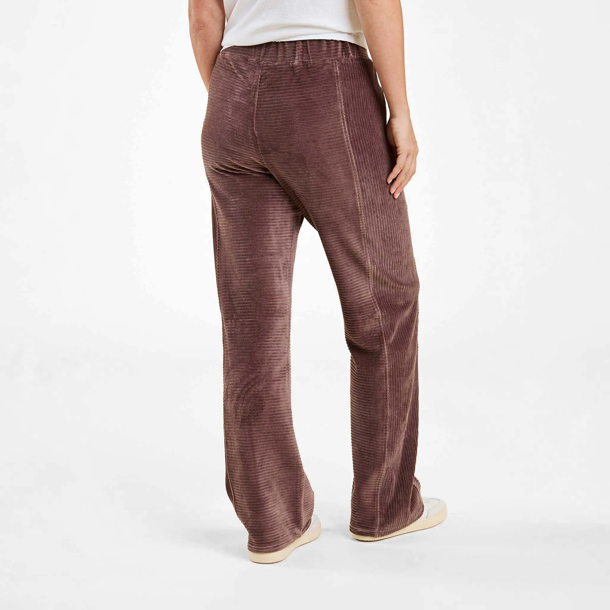 Textured Wide Leg Pant | Coffee