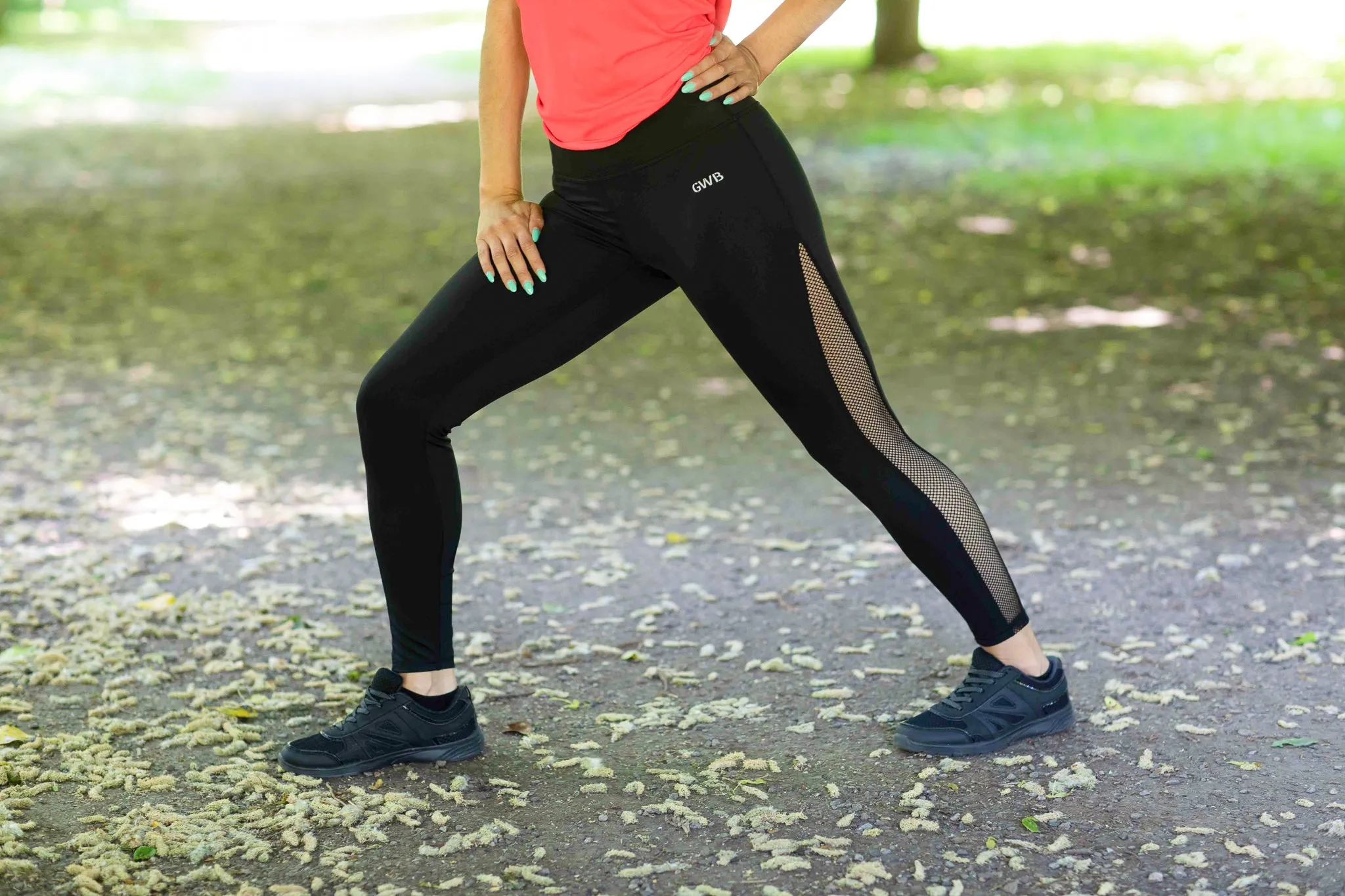 The Mirage Mesh Gym Leggings in Black