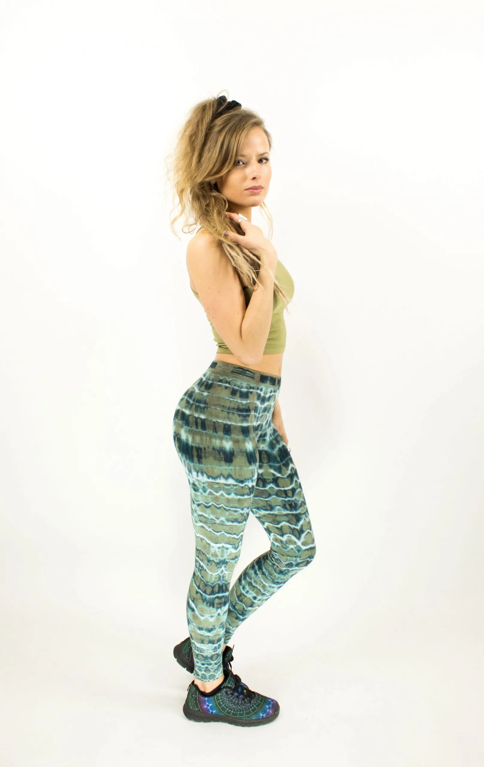 TIE DYE LEGGINGS TURQUOISE