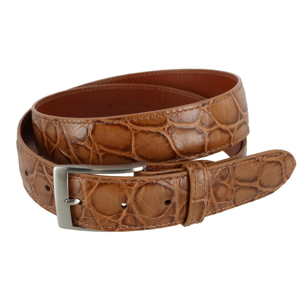 Toby Mock Turtle Embossed Italian Leather 35mm Belt