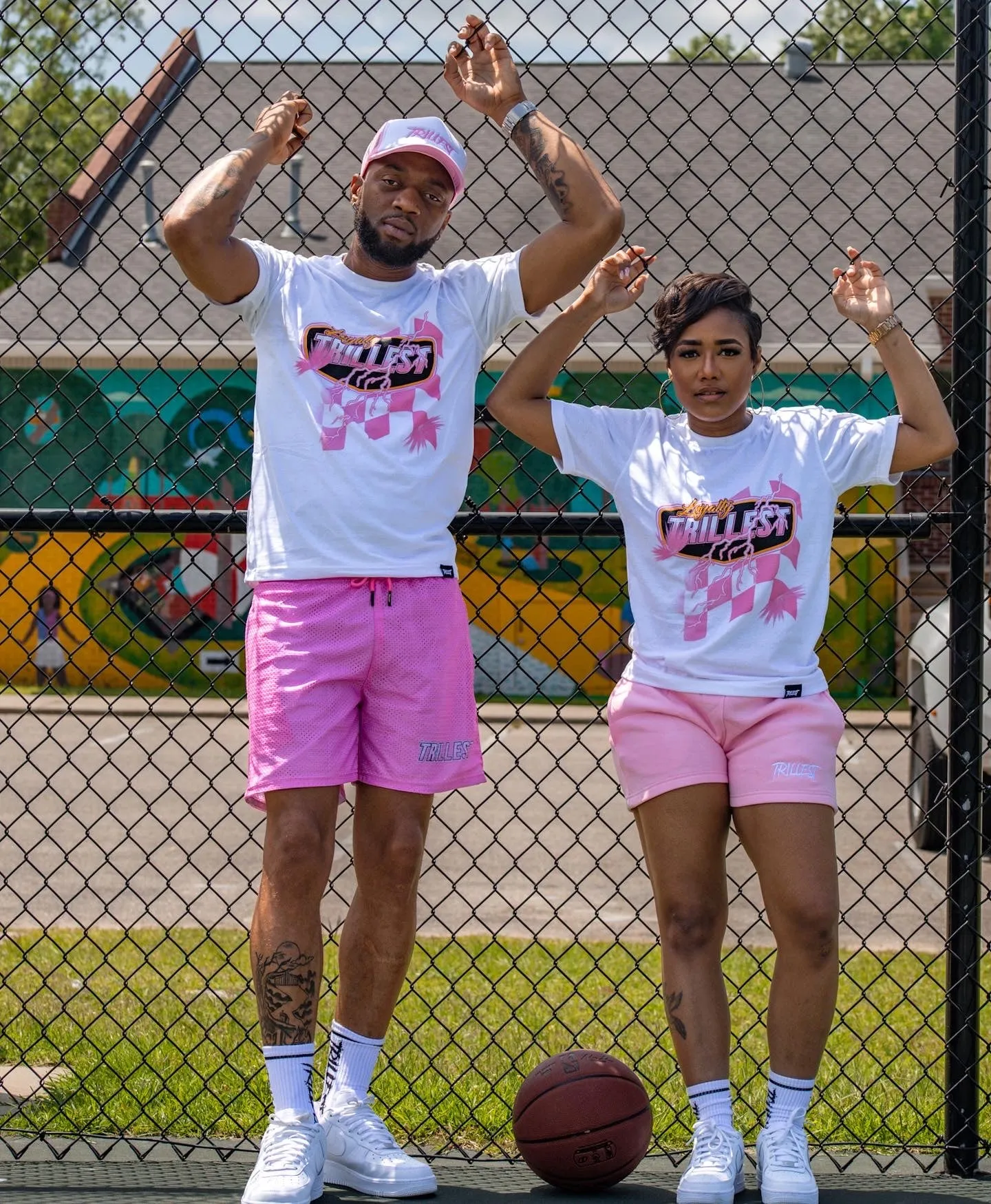 Trillest Pink Mesh Running Shorts