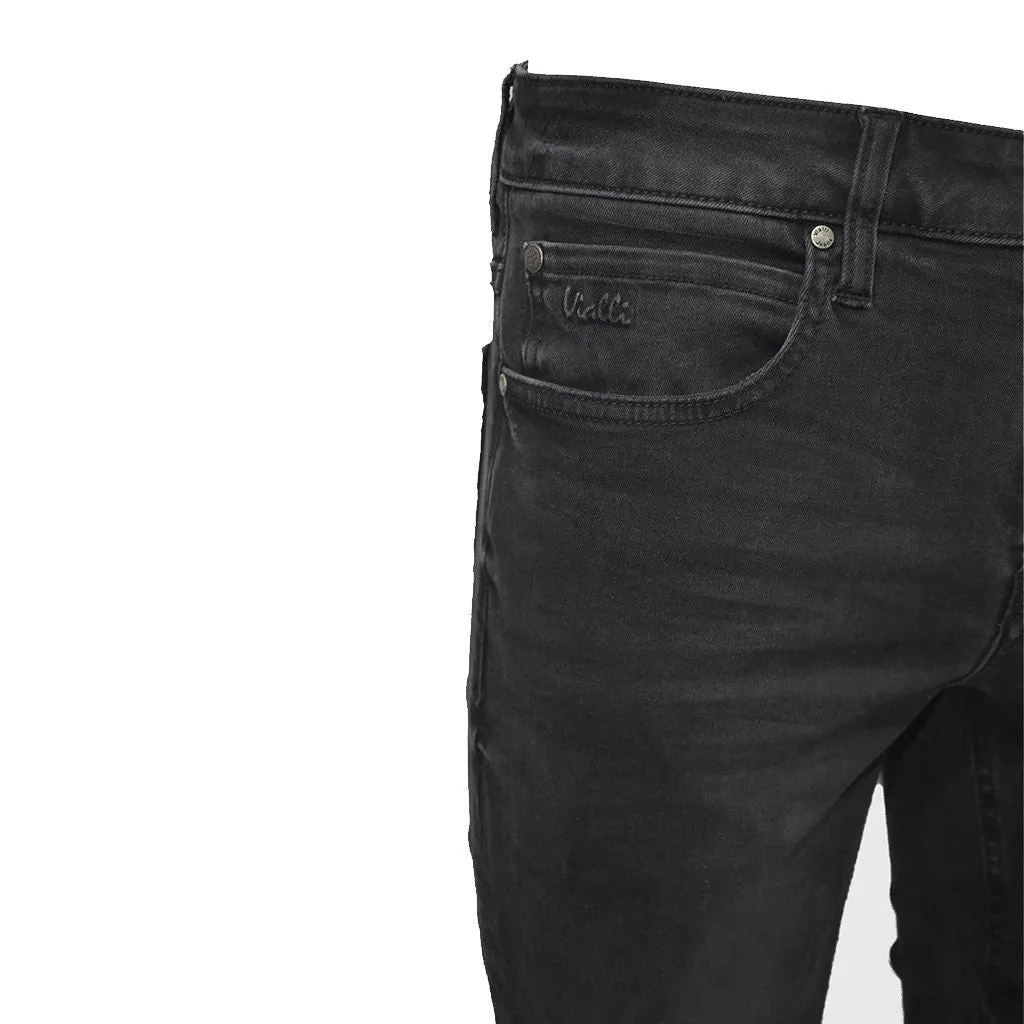 Vialli Retract Black Skinny Jean