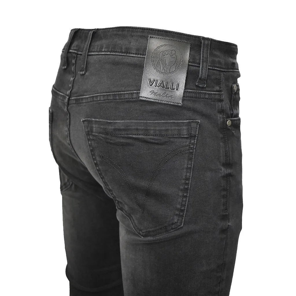 Vialli Retract Black Skinny Jean