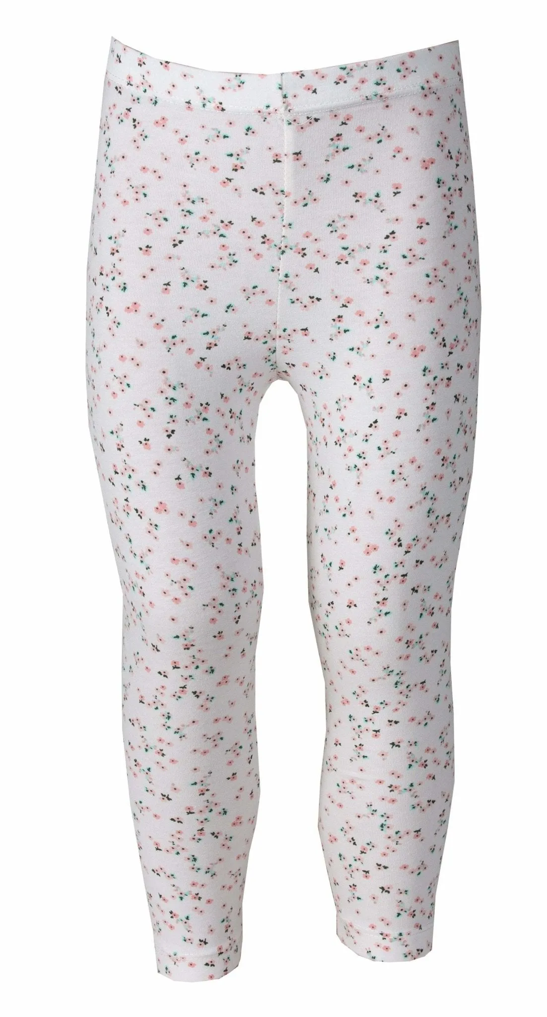 White Floral Leggings