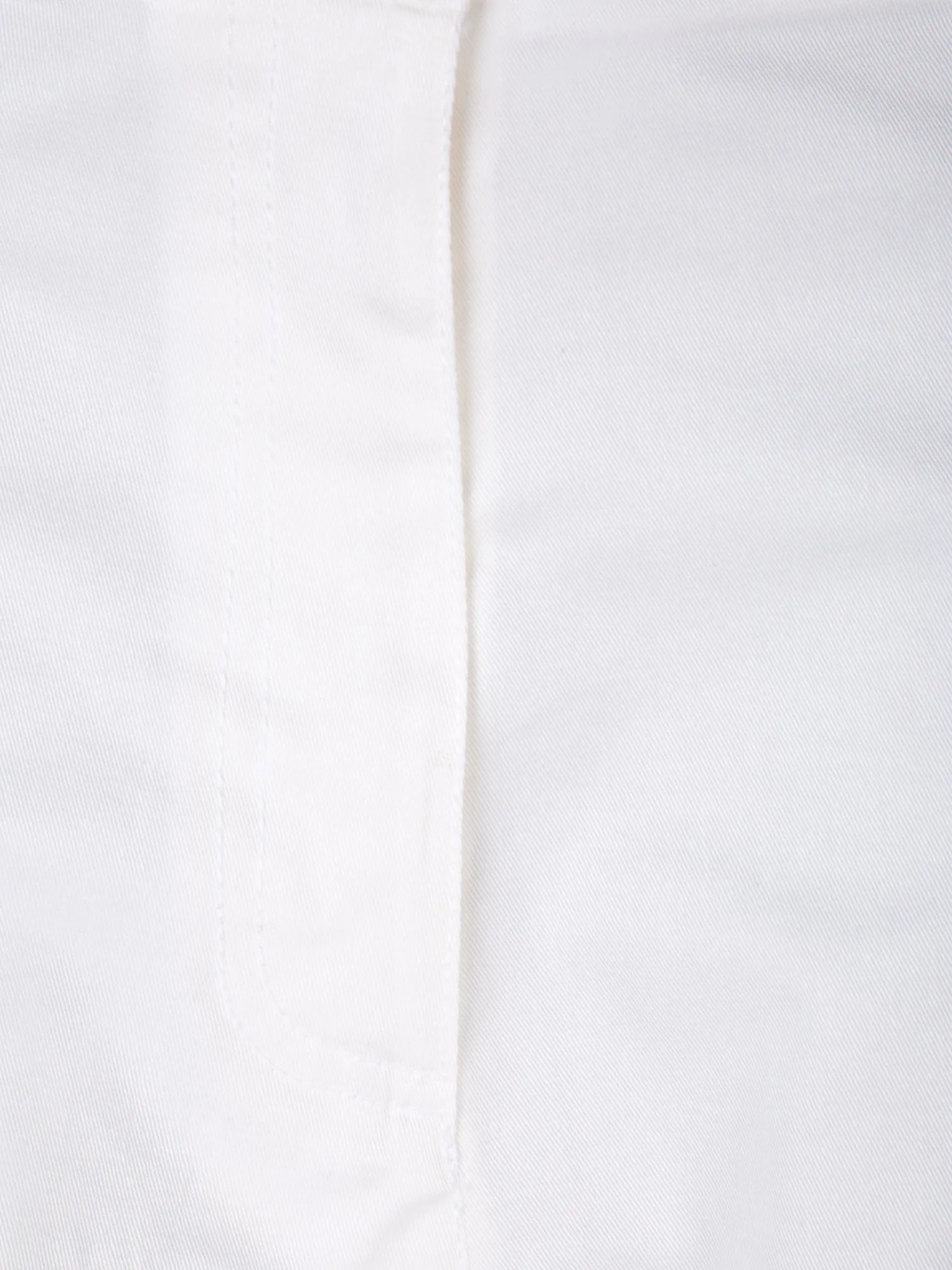 White Stretch Drill Cargo Trousers