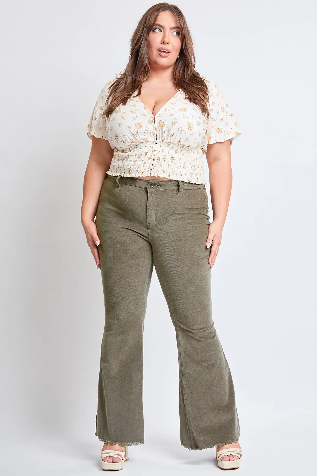 Women's Plus Corduroy Flare Pants