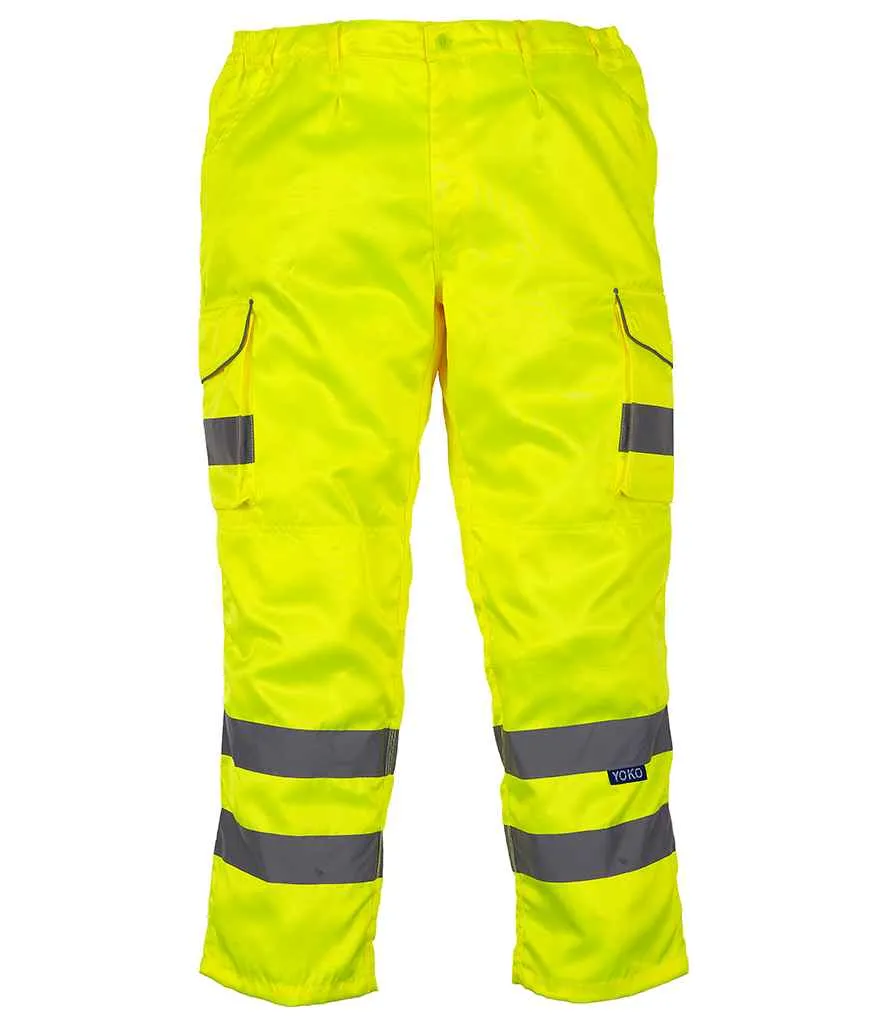 Yoko Hi-Vis Cargo Trousers with Knee Pad Pockets